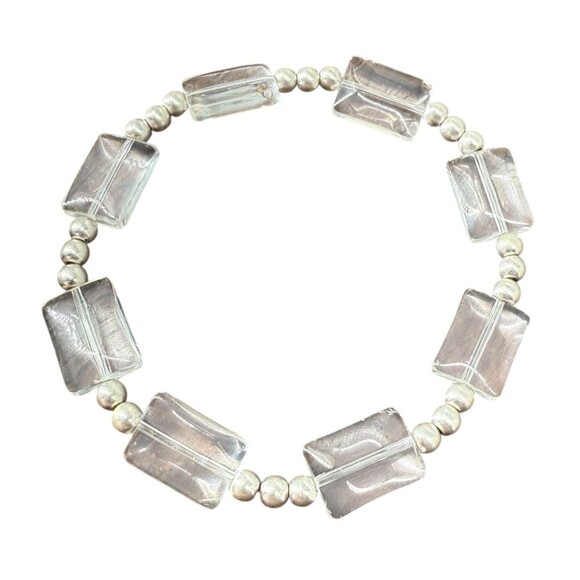 J. Jill Elephant Charm Bracelet Textured Metal Stone Beaded Stackable Earthy NWT - Picture 8 of 12